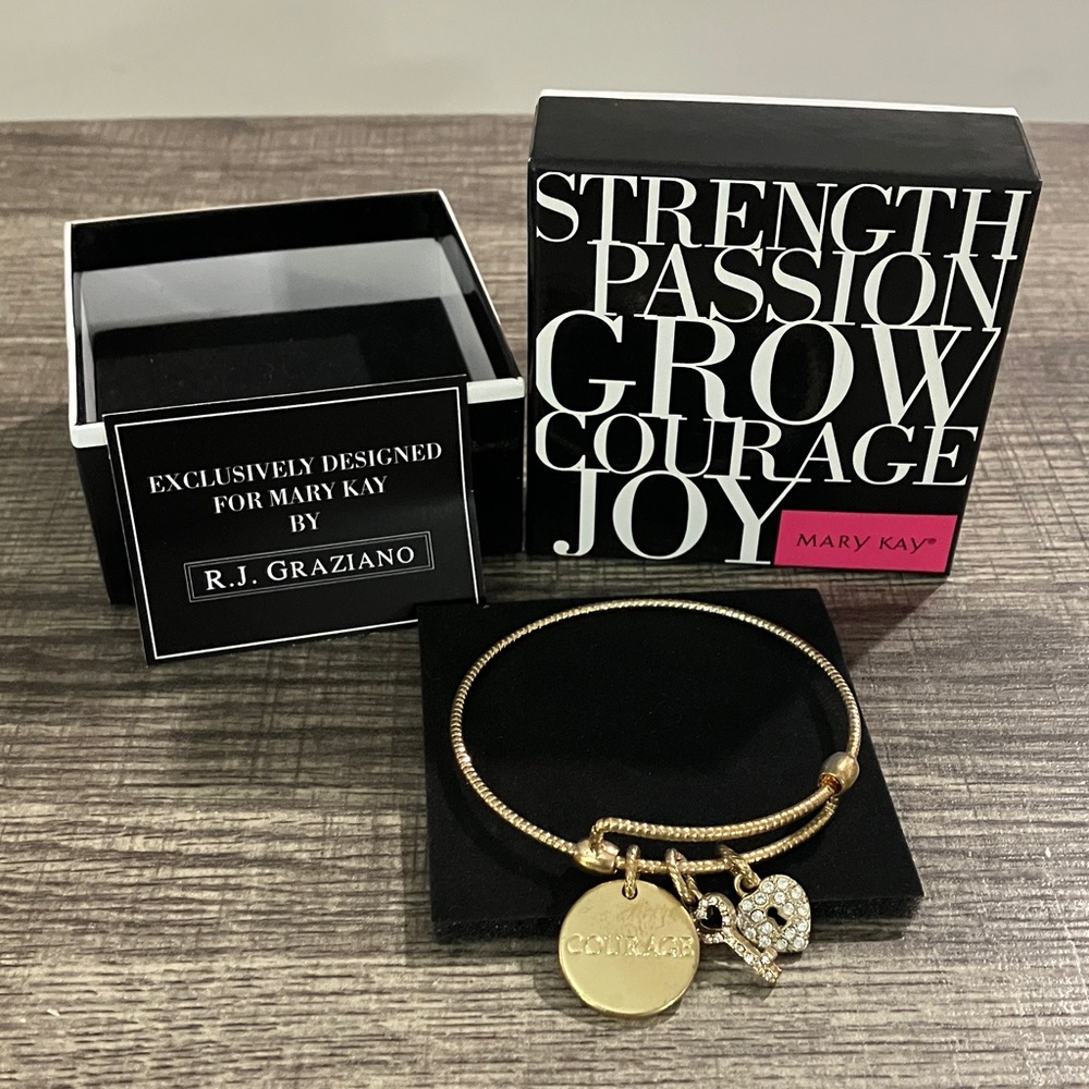 R.J. Graziano Gold Courage Charm Bracelet